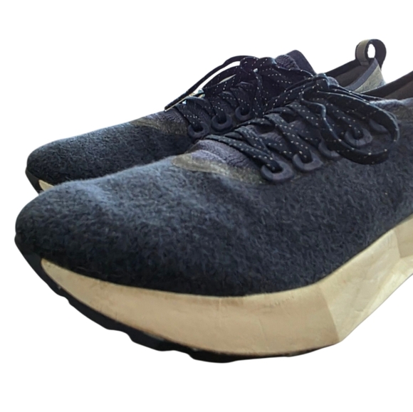 Allbirds Wool Flyer Mizzles Shoes Sz 10.5 Blue Water Repellent Low Sneakers - Picture 6 of 15